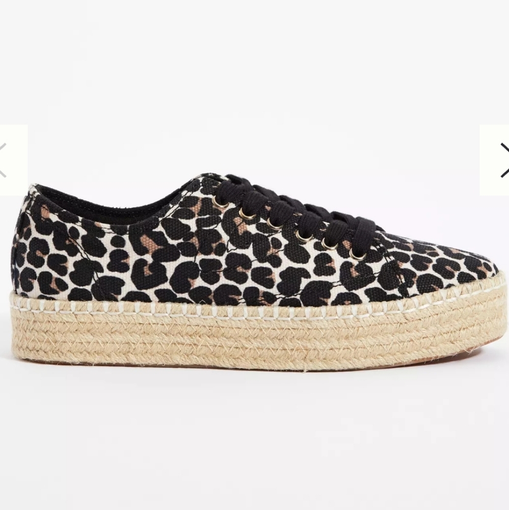 Tretorn Leopard Espadrille Sneakers women's size 8.5